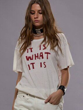 R13 NWOT it is what it is graphic t-shirt XS